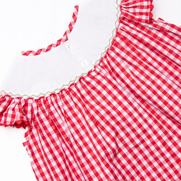 Clubhouse Characters Smocked Bishop Dress, Red