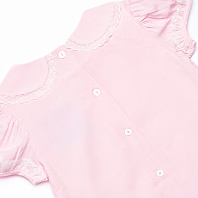 Bleu: Cherished Celebrations Embroidered Heirloom Bubble, Pink