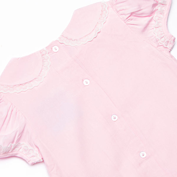 Bleu: Cherished Celebrations Embroidered Heirloom Bubble, Pink