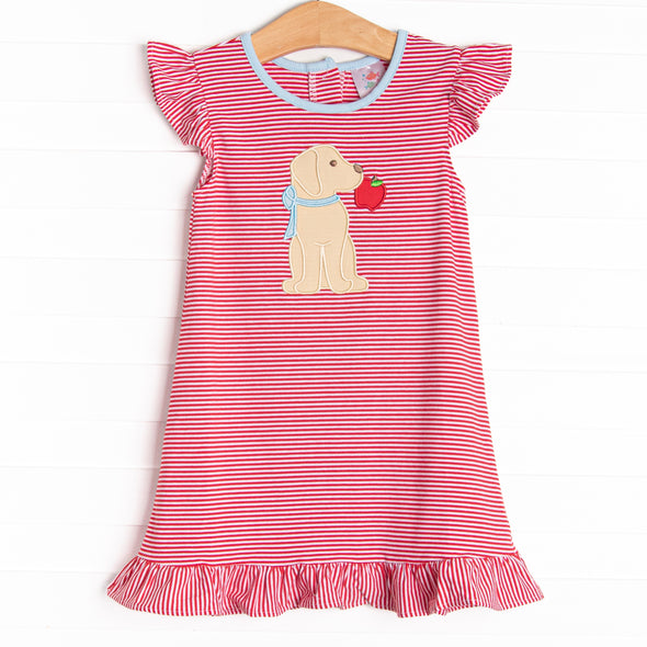 Apple Pickin' Pal Applique Dress, Red