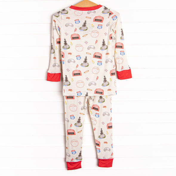 Imaginative Illinois Bamboo Pajama Set, Red