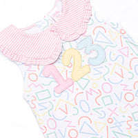 Counting Curriculum Applique Dress, Pink
