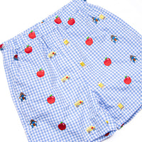 Schoolyard Studies Embroidered Short Set, Blue