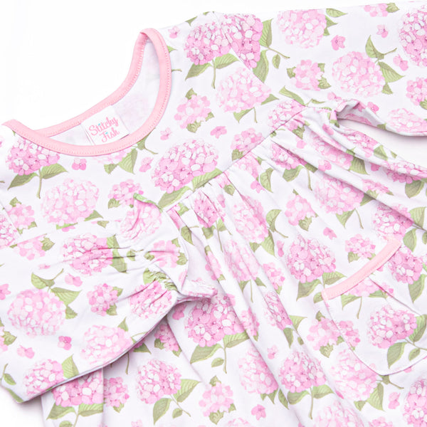 Hydrangea Blooms Legging Set, Pink