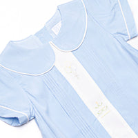 Bleu: Cherished Celebrations Embroidered Heirloom Short Set, Blue