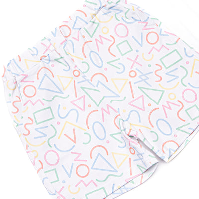 Counting Curriculum Applique Short Set, Blue