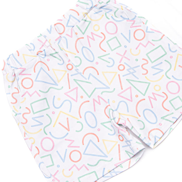 Counting Curriculum Applique Short Set, Blue