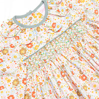 English Garden Charm Smocked Bloomer Set, Green