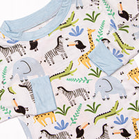 Animal Crossing Bamboo Pajama Set, Blue