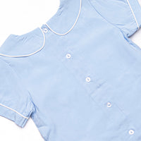 Bleu: Cherished Celebrations Embroidered Heirloom Short Set, Blue
