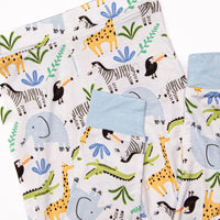 Animal Crossing Bamboo Pajama Set, Blue