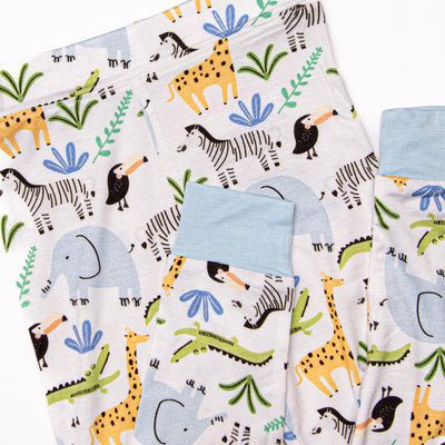 Animal Crossing Bamboo Pajama Set, Blue