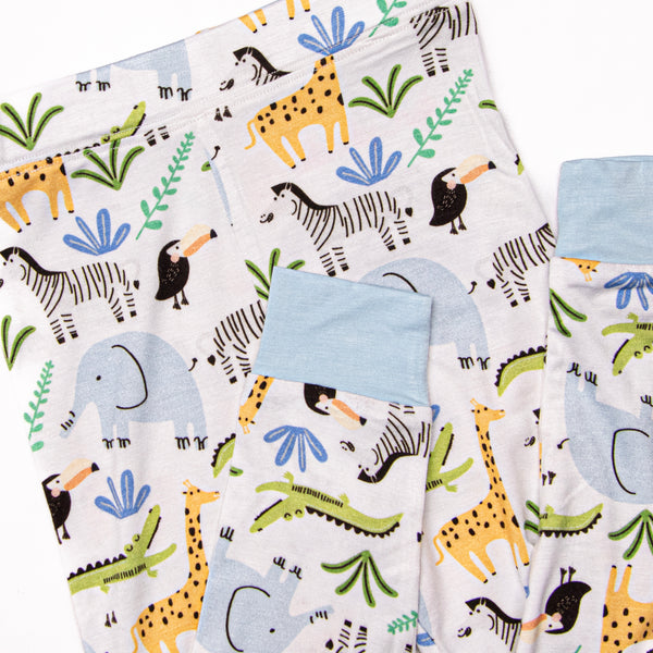 Animal Crossing Bamboo Pajama Set, Blue