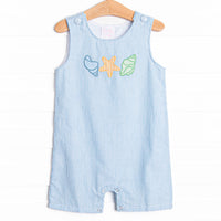 Shoreline Surprise Applique Jon Jon, Ocean Blue