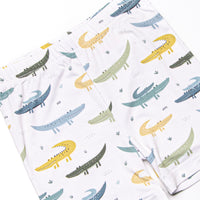 Goodnight Gator Bamboo Pajama Short Set, Green