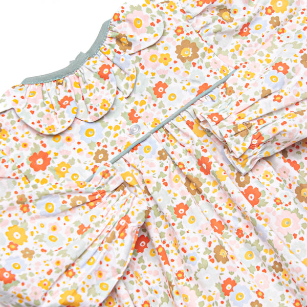 English Garden Charm Smocked Bloomer Set, Green