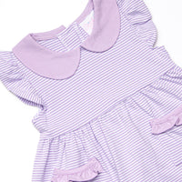 Emmaline Diaper Set, Purple Stripe