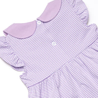 Emmaline Diaper Set, Purple Stripe