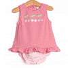 Sweet Like Cherries Applique Diaper Set, Red