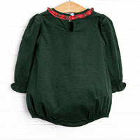 Tartan Trees Applique Bubble, Green