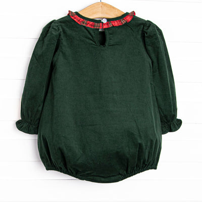 Tartan Trees Applique Bubble, Green