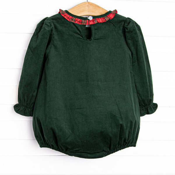 Tartan Trees Applique Bubble, Green