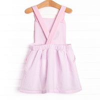 First Taste of Spring Applique Dress, Pink Seersucker