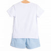 Shoreline Surprise Applique Short Set, Ocean Blue