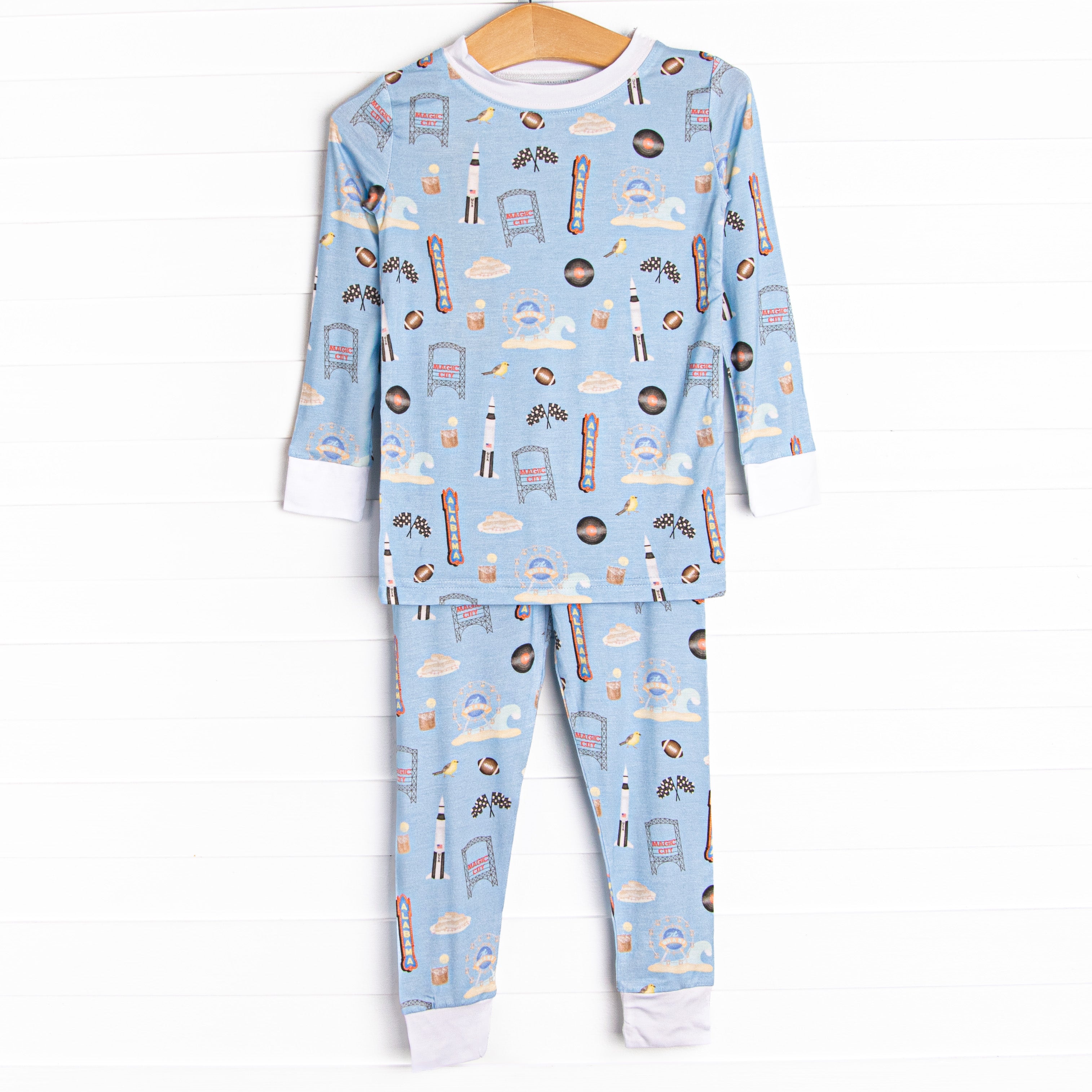 Sweet Home Alabama Bamboo Pajama Set, Blue – Stitchy Fish