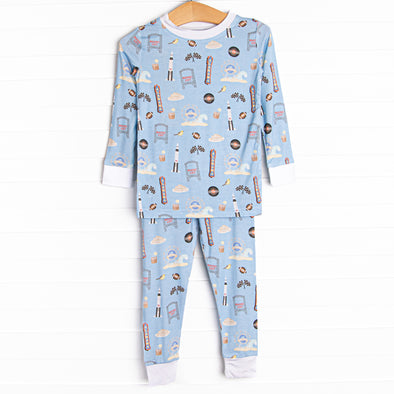 Sweet Home Alabama Bamboo Pajama Set, Blue