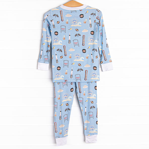 Sweet Home Alabama Bamboo Pajama Set, Blue