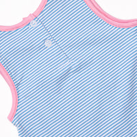 Pickle Player Applique Dress, Blue