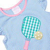 Pickle Player Applique Ruffle Short Set, Blue