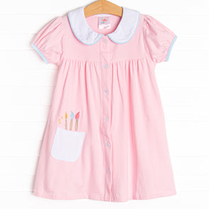 Classroom Crafts Applique Dress, Pink