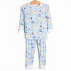 Georgia Peach Bamboo Pajama Set, Blue