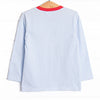 Carrying Your Love Applique Top, Light Blue Stripe