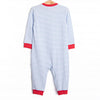 Carrying Your Love Applique Romper, Light Blue Stripe