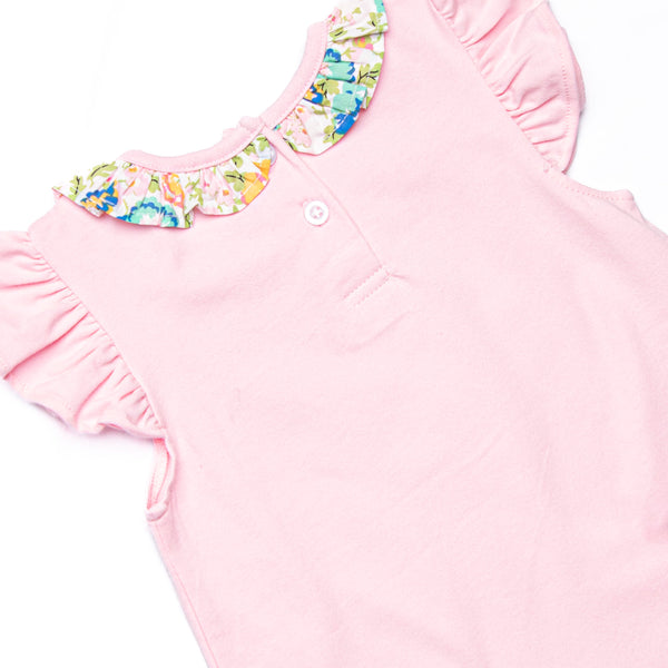 Blossom Breeze Ruffle Short Set, Pink
