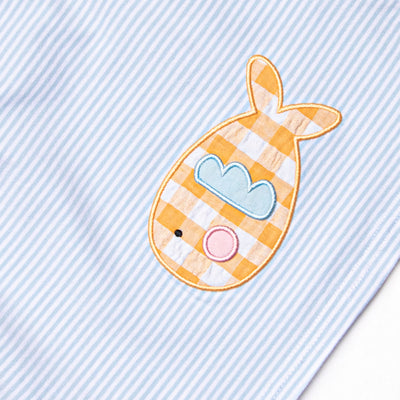 Go Fish Applique Dress, Blue Stripe