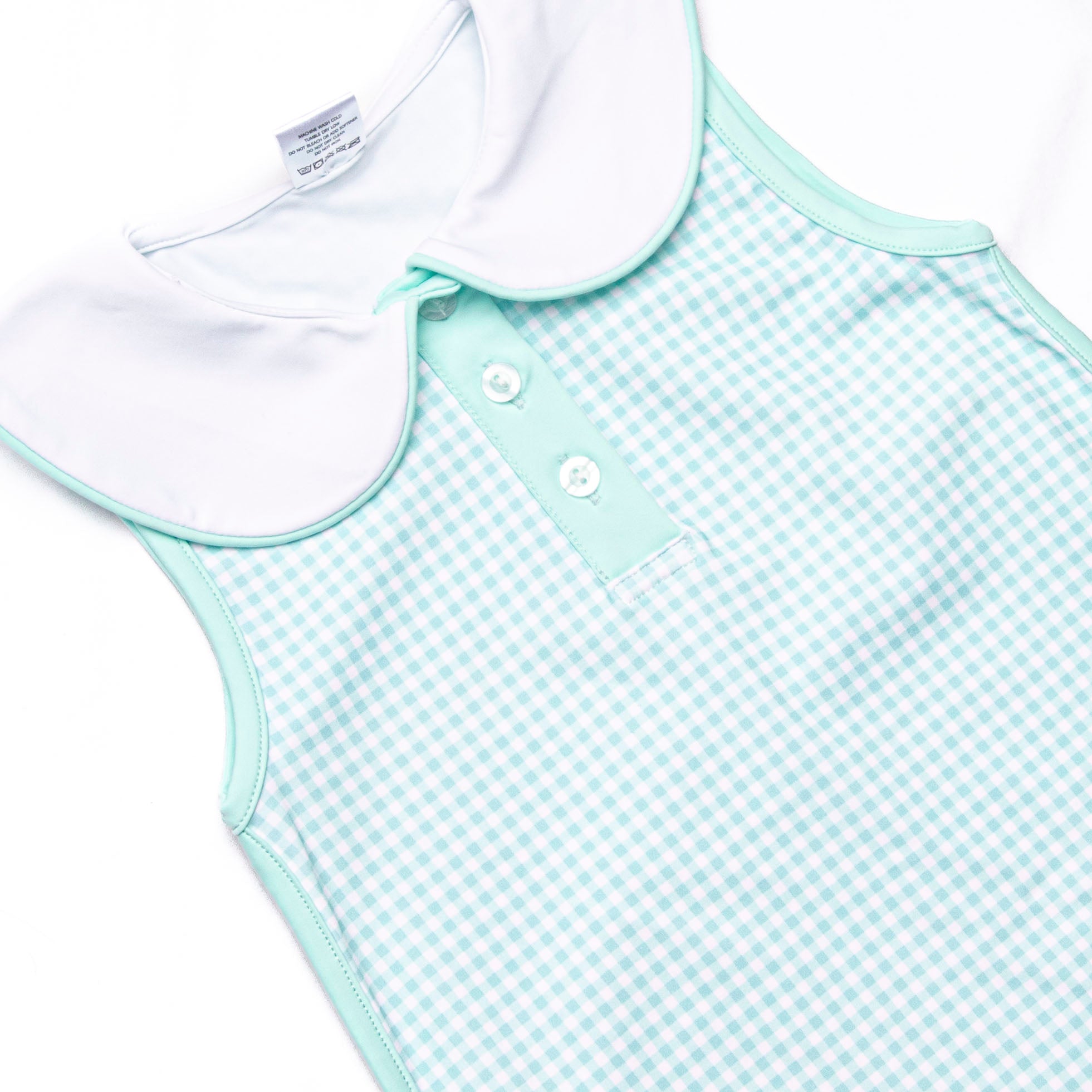 Callie Collared Tennis Dress, Mint Stitchy Fish Callie Collared Tennis Dress, Mint Stitchy Fish
