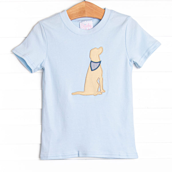 Happy Howls Applique Top, Light Blue
