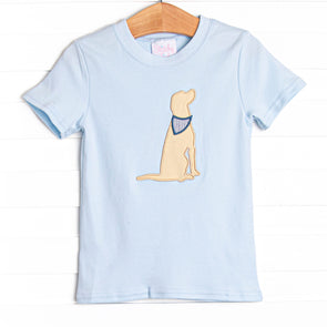 Happy Howls Applique Top, Light Blue