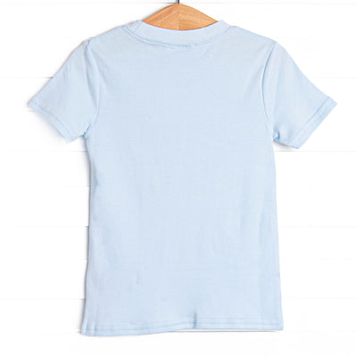 Happy Howls Applique Top, Light Blue