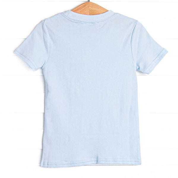 Happy Howls Applique Top, Light Blue