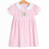 Color Box Crayons Applique Dress, Pink