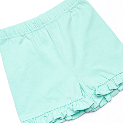 Alphabet Adventures Applique Scalloped Short Set, Pink Seersucker