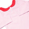 Heart Strings Applique Diaper Set, Pink Stripe