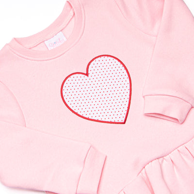 All You Need Is Love Applique Sweatshirt Legging Set, Pink