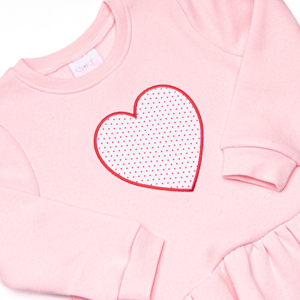 All You Need Is Love Applique Sweatshirt Legging Set, Pink