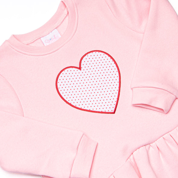 All You Need Is Love Applique Sweatshirt Legging Set, Pink